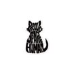 Black cat silhouette sticker reading Proud Spare Human for outdoor or laptop use