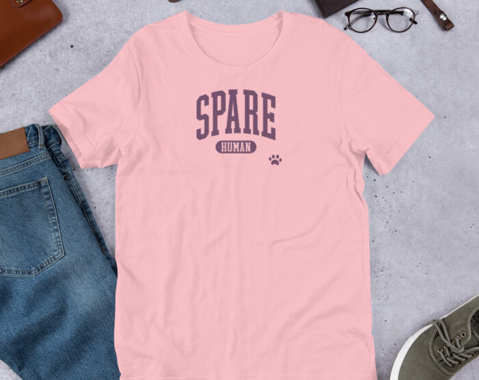 spare human shirt pink spare human shirt pink unisex funny cat and dog parent tee